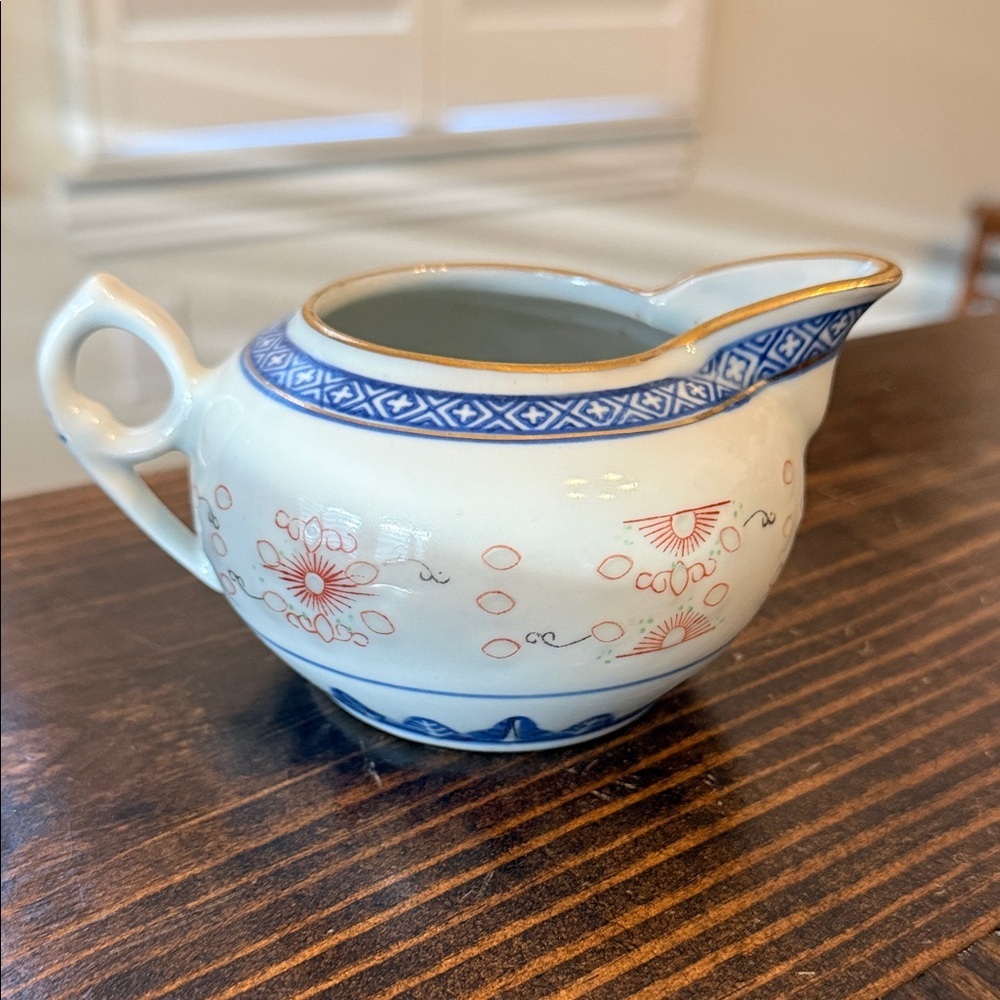 Vintage Chinese Blue and White Porcelain Creamer
